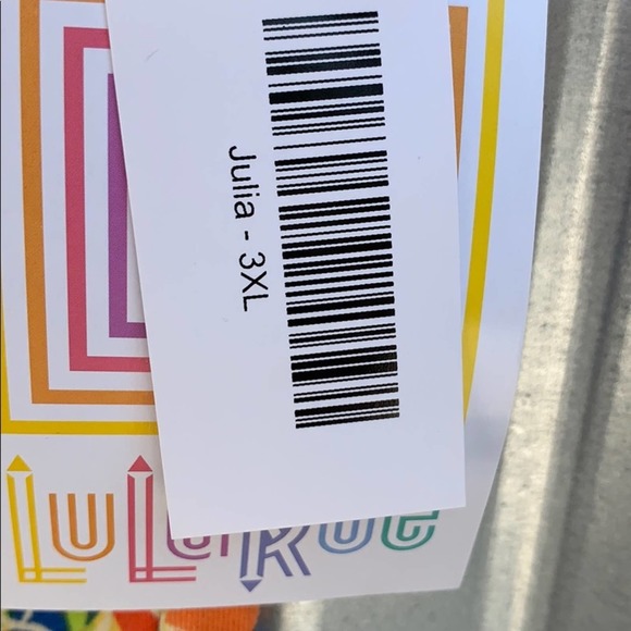 NWT Lularoe Julia Blue Print Day Dress 3XL - Picture 7 of 8